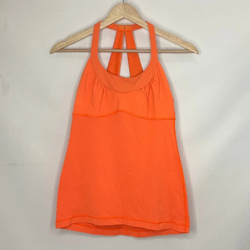 Lightweight Yoga Tops for Ease of Movement -Orange Athletic Tank Top Lululemon, Size 6