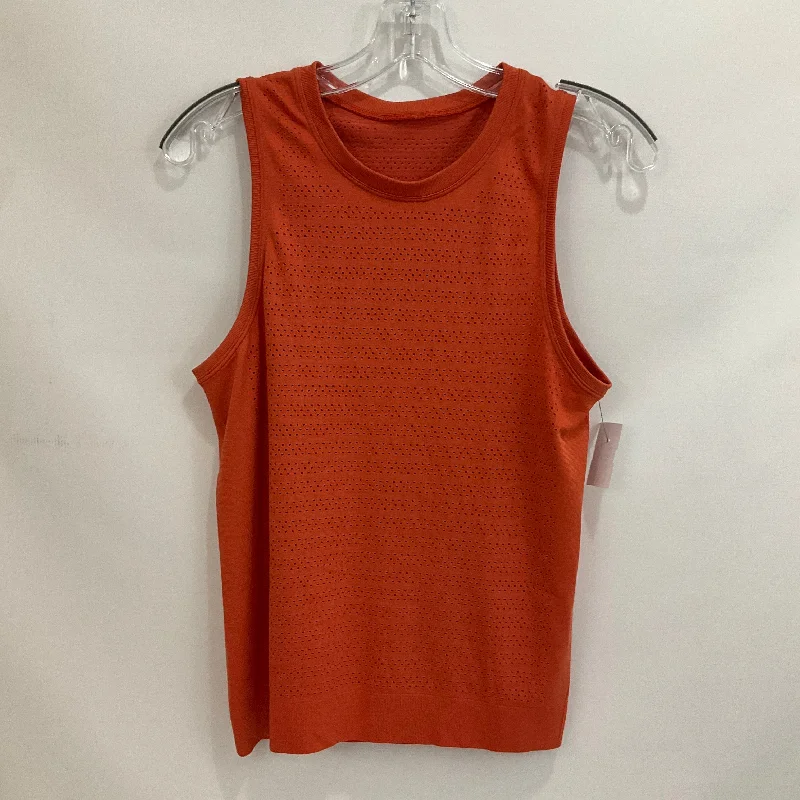 Women's Yoga Tops for Easy Flexibility -Orange Athletic Tank Top Lululemon, Size M
