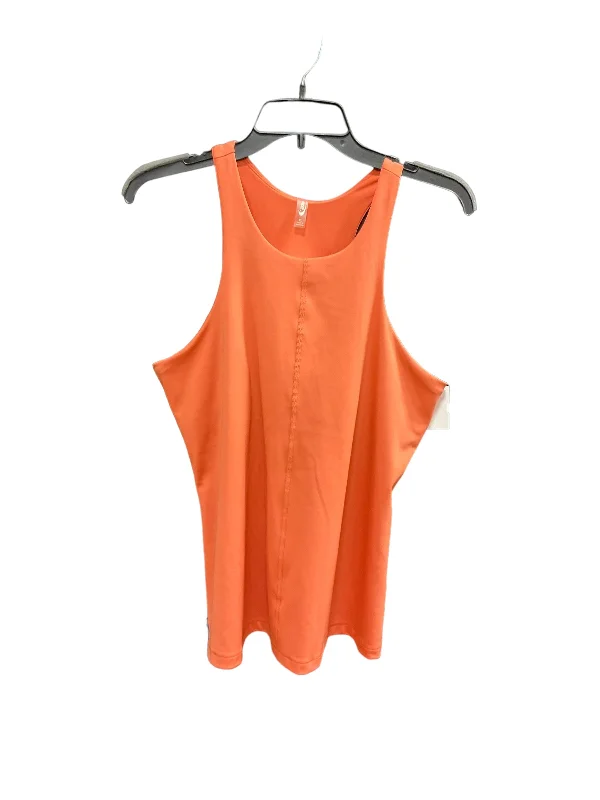 Breathable Yoga Tops for Comfortable Practice -Orange Athletic Tank Top Mta Pro, Size Xl