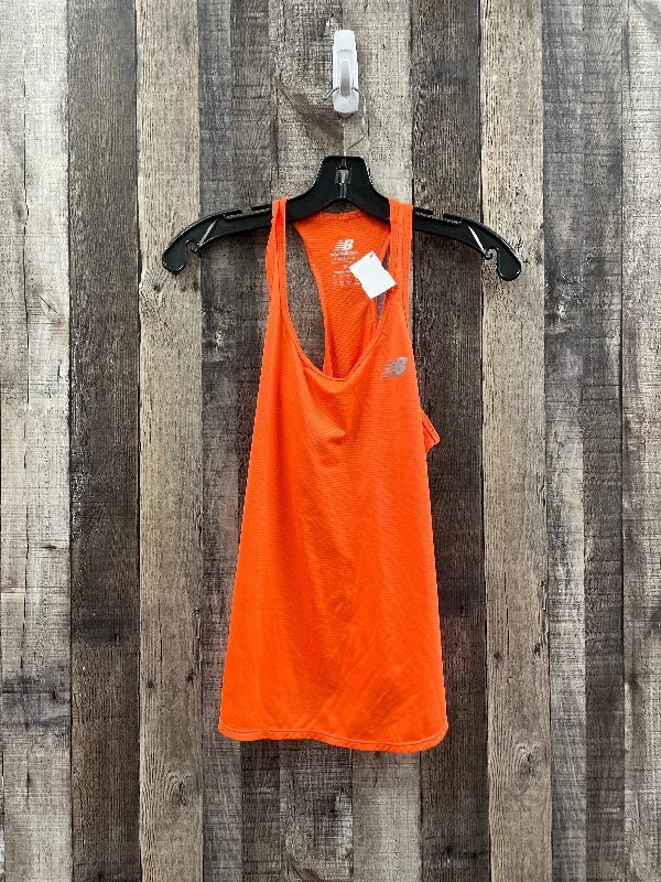 Seamless Yoga Tops for Comfort and Fit -Orange Athletic Tank Top New Balance, Size S