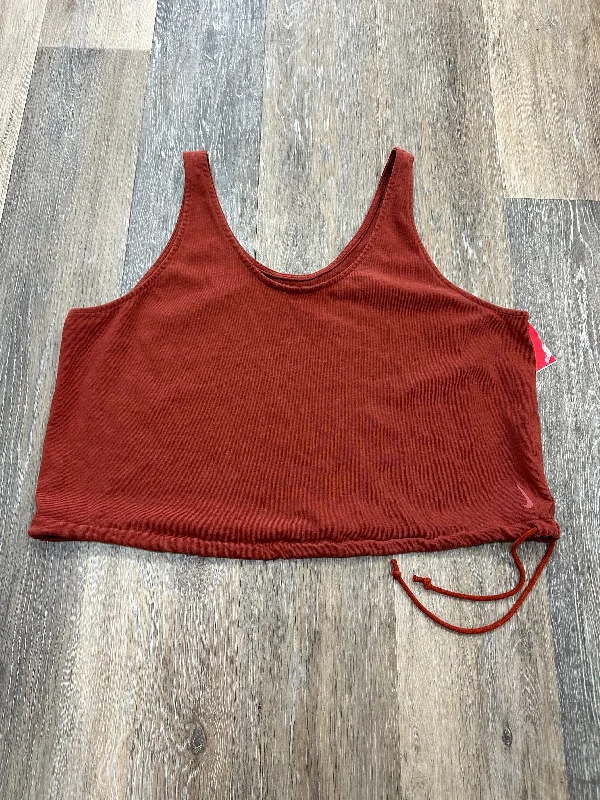 Yoga Tops for Yoga and Strength Training -Orange Athletic Tank Top Nike Apparel, Size L