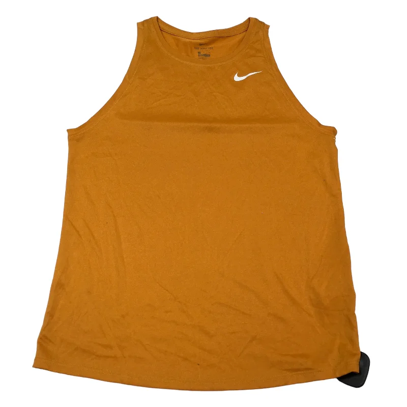 Yoga Tops for Deep Stretching Poses -Orange Athletic Tank Top Nike Apparel, Size S