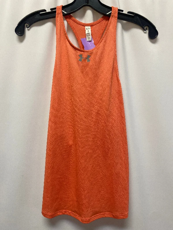Yoga Tops for Flexibility and Ease -Orange Athletic Tank Top Under Armour, Size Xs
