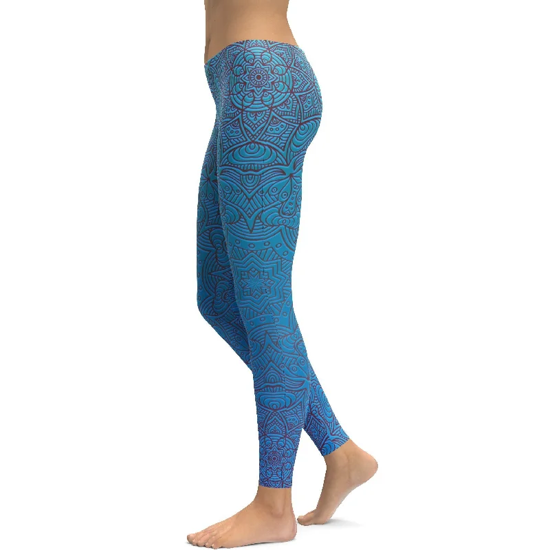 Yoga Pants for Pilates -Ornamental Mandala Leggings
