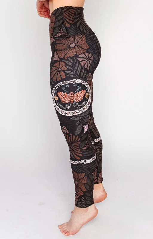 Soft Yoga Pants for Relaxation -Ouroboros Printed Yoga Leggings