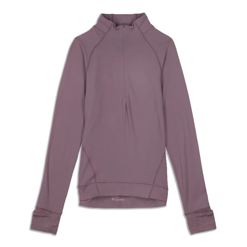 Yoga Tops for Stretching Poses -Outrun The Elements Half Zip - Resale