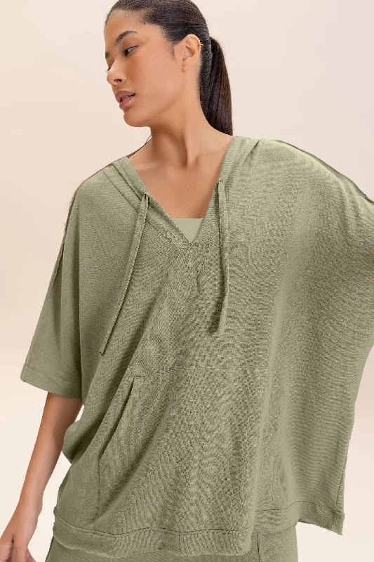 Yoga Tops for Deep Flexibility -Over Slow Knit Sweatshirt