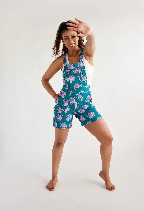 Yoga Shorts for Better Flexibility -Overall Romper - Tropical Yin Yang