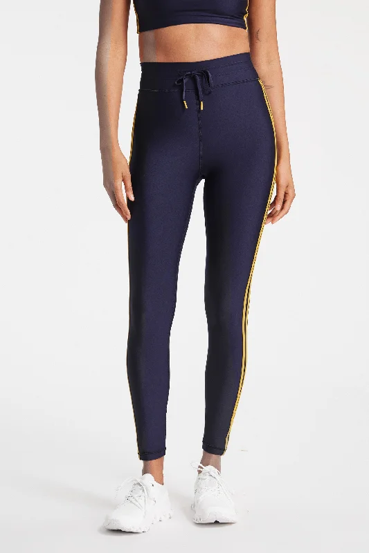 Affordable Yoga Pants for Comfort -Oxford 25in Midi Pant - Navy