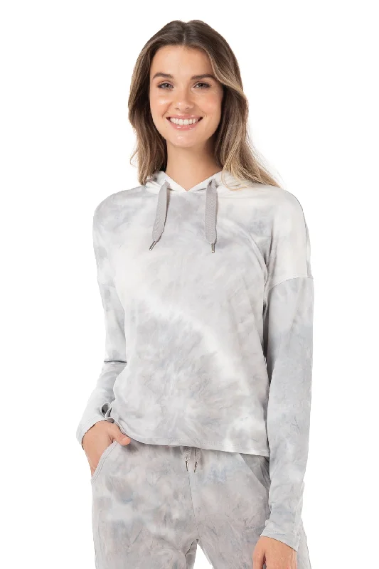 Comfortable Yoga Tops for Every Day Use -Pacific Tie-Dye Long Sleeve Hoodie