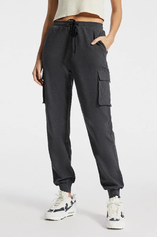Premium Stretch Yoga Pants -Palisade Camino Track Pant - Washed Black