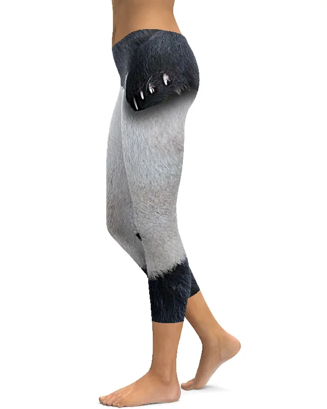 Ultra-Fit Yoga Pants for Full Range of Motion -Panda Skin Capris