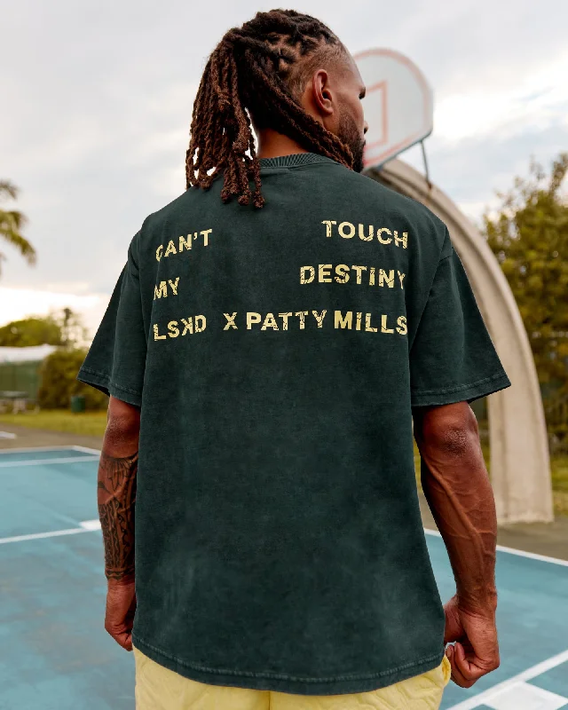 Yoga Tops for Better Posture -Patty Mills Washed Destiny Heavyweight Tee Oversize - Vital Green-Laguna Yoga Tops for Better Posture -Patty Mills Washed Destiny Heavyweight Tee Oversize - Vital Green-Laguna