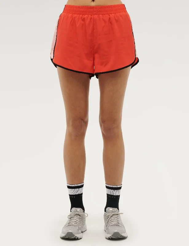Yoga Shorts for Deep Stretch and Recovery -Preset Short - Poppy Red