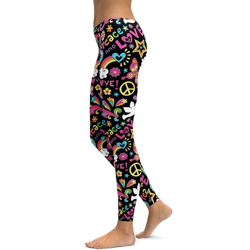 Yoga Pants for Daily Wear -Peace and Love Leggings