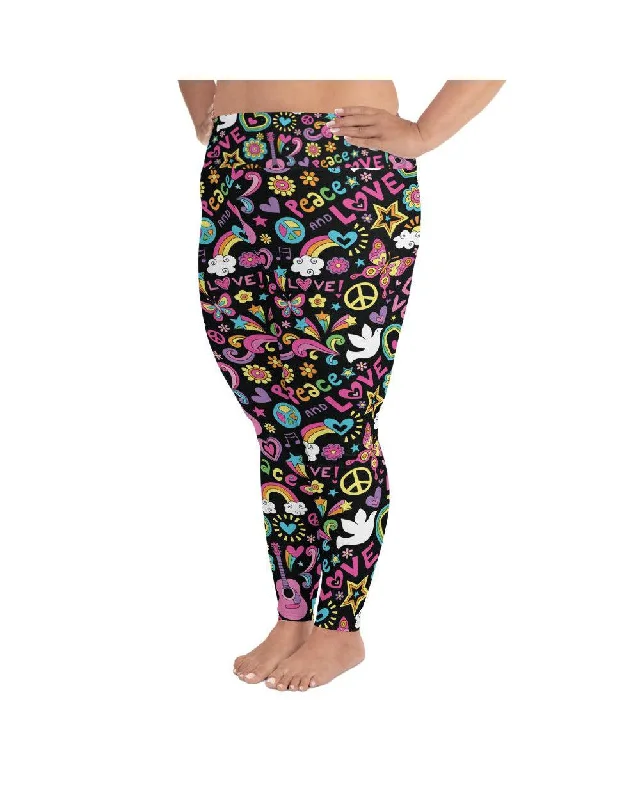 Yoga Pants for Strength and Flexibility -Peace and Love Plus Size Leggings