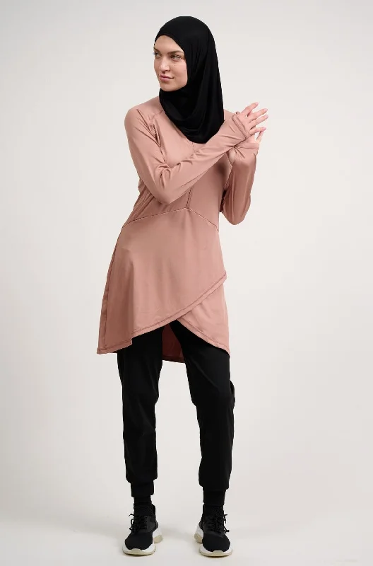 Mesh Yoga Tops for Women -Performance Top- Rose