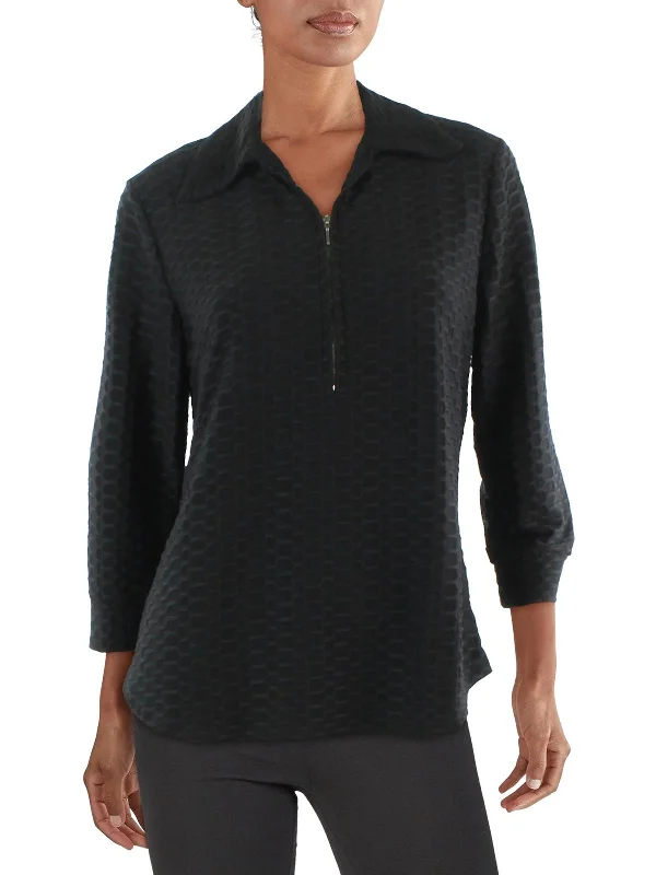 High-Quality Yoga Tops for Women -Petites Womens Gym Fitness 1/2 Zip Top
