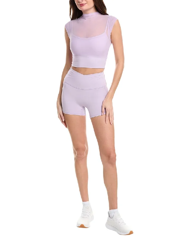 Yoga Shorts with Adjustable Waist -Phat Buddha 2pc Top & Short Set