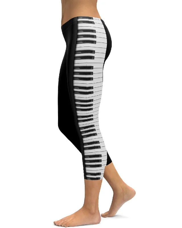 Yoga Pants with All-Day Comfort -Piano Capris