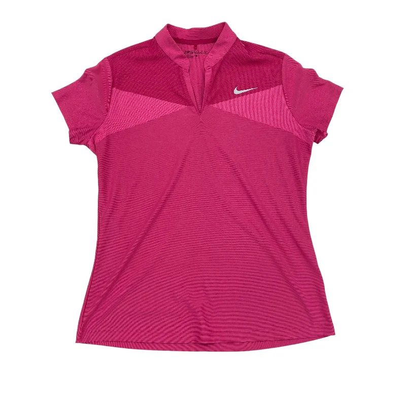 Yoga Tops for Deep Stretching -PINK ATHLETIC SS by NIKE APPAREL Size:L