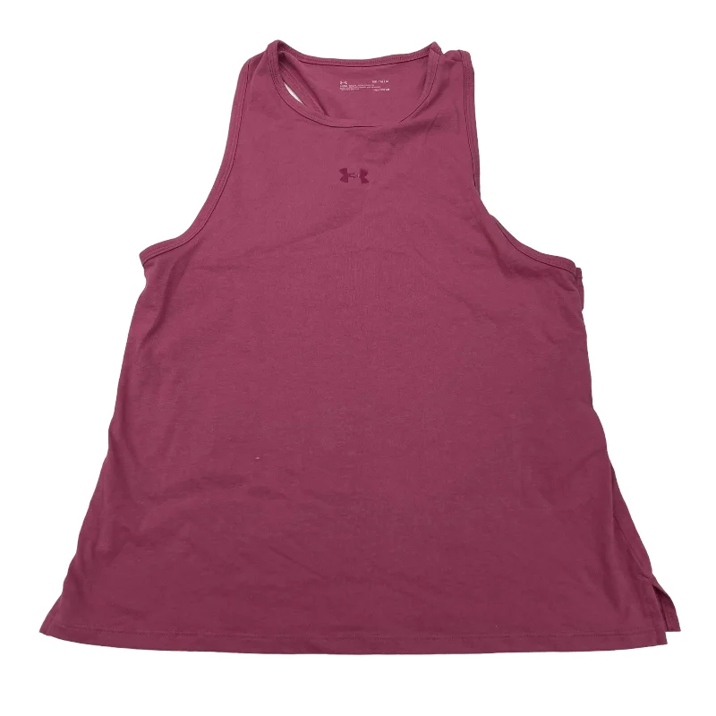 Women's Yoga Tops with Seamless Construction -PINK ATHLETIC TANK TOP by UNDER ARMOUR Size:M