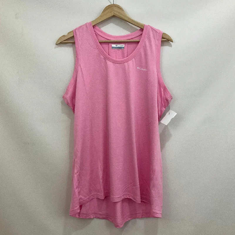 Yoga Tops for Flexibility and Easy Poses -Pink Athletic Tank Top Columbia, Size L