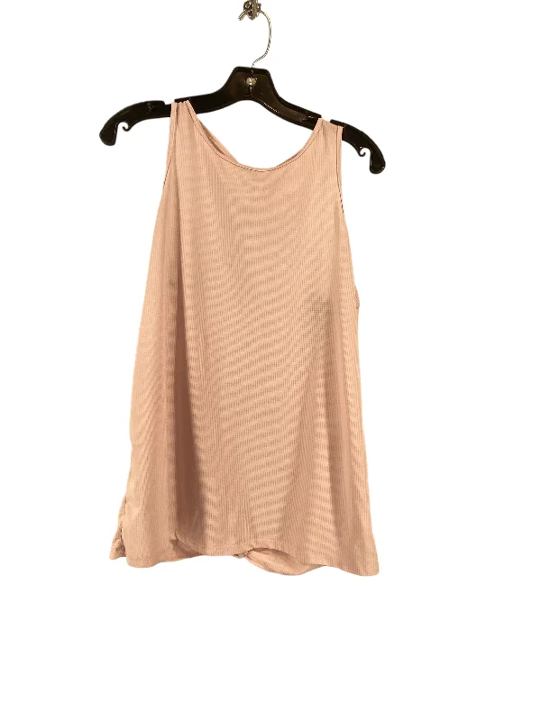 Stylish Yoga Tops with Adjustable Fit -Pink Athletic Tank Top Fabletics, Size L