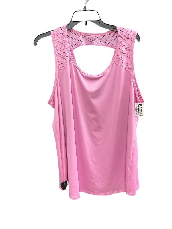 Yoga Tops for Comfortable and Flexible Movement -Pink Athletic Tank Top Livi Active, Size 20