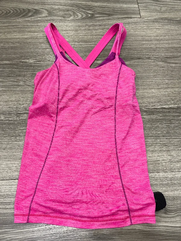 Yoga Tops for Deep Stretching and Movement -Pink Athletic Tank Top Lululemon, Size 6