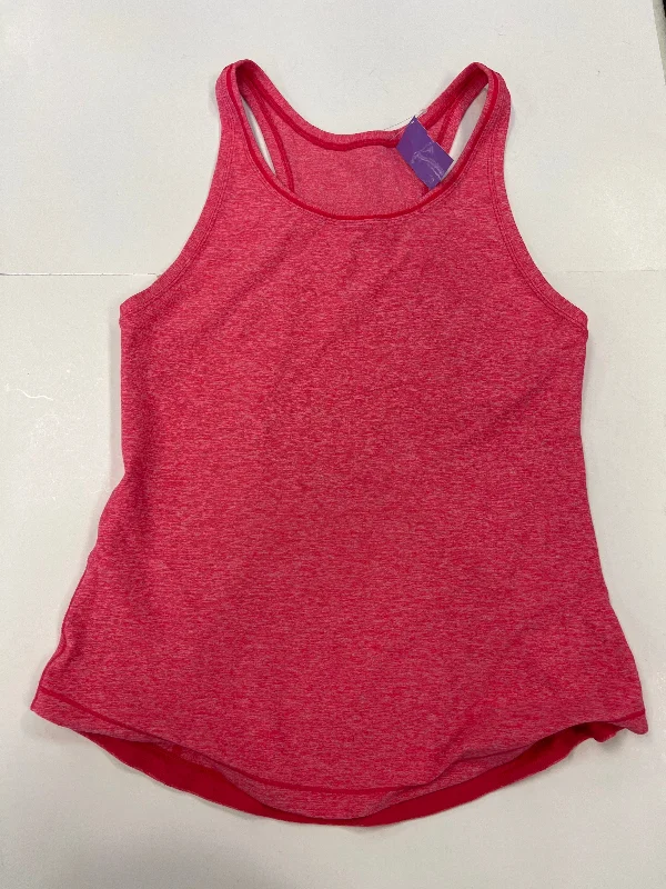 Yoga Tops for Studio Practice -Pink Athletic Tank Top Lululemon, Size M