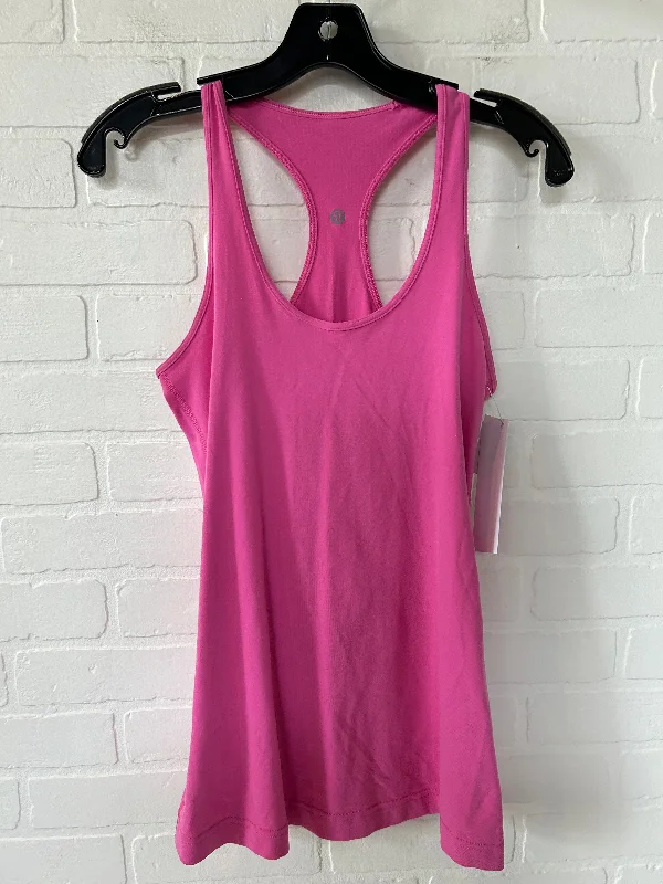 Long-Sleeve Yoga Tops for Winter Weather -Pink Athletic Tank Top Lululemon, Size S