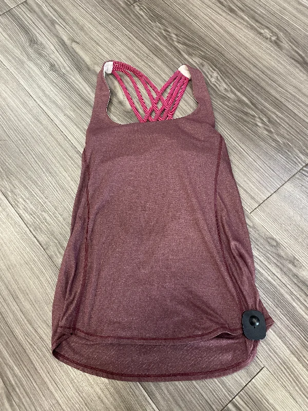 Breathable Yoga Tops for Active Yoga -Pink Athletic Tank Top Lululemon, Size S