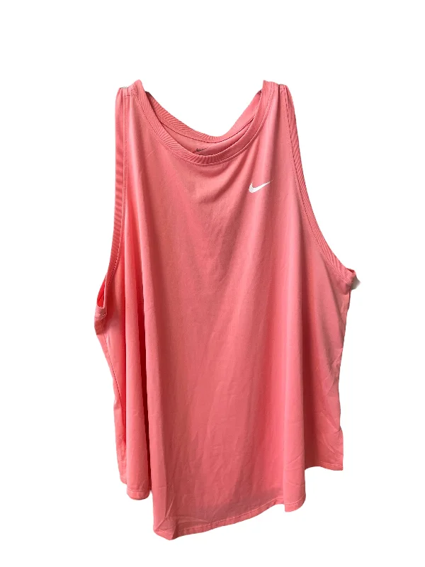 Performance Yoga Tops for Women -Pink Athletic Tank Top Nike Apparel, Size 4x