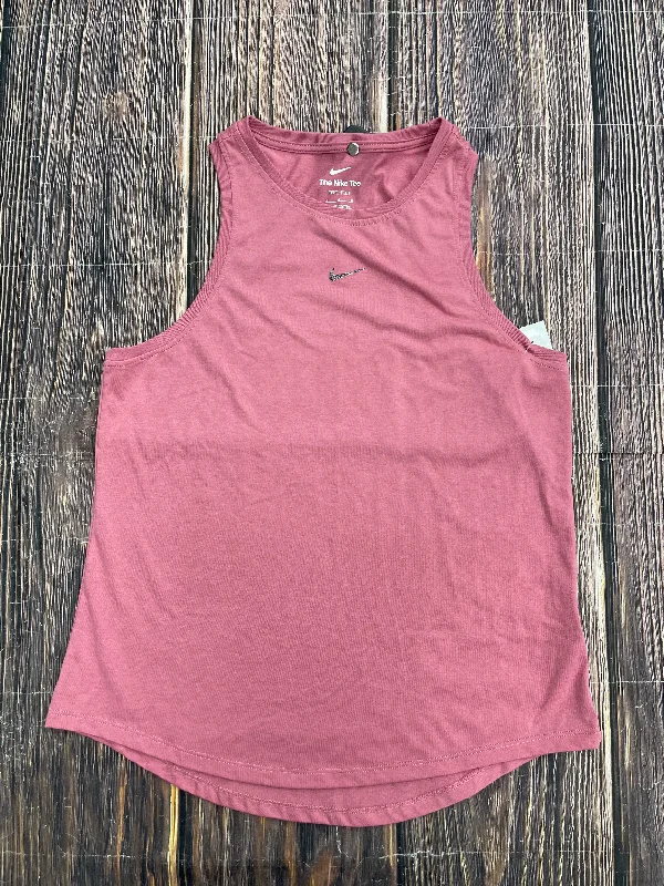 Women's Yoga Tops for Core Strengthening -Pink Athletic Tank Top Nike, Size M