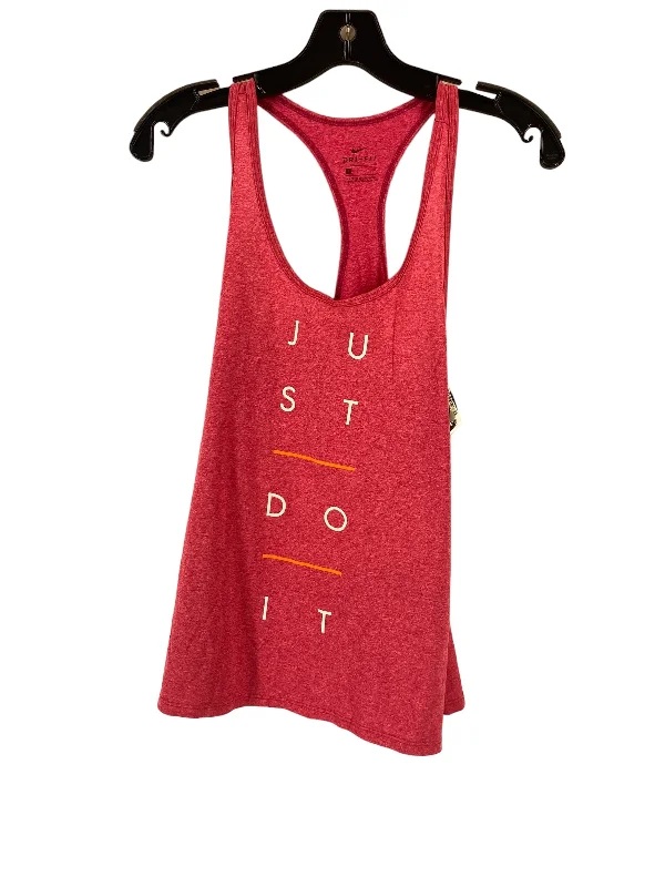 Stylish Yoga Tops for Fitness Routine -Pink Athletic Tank Top Nike, Size S