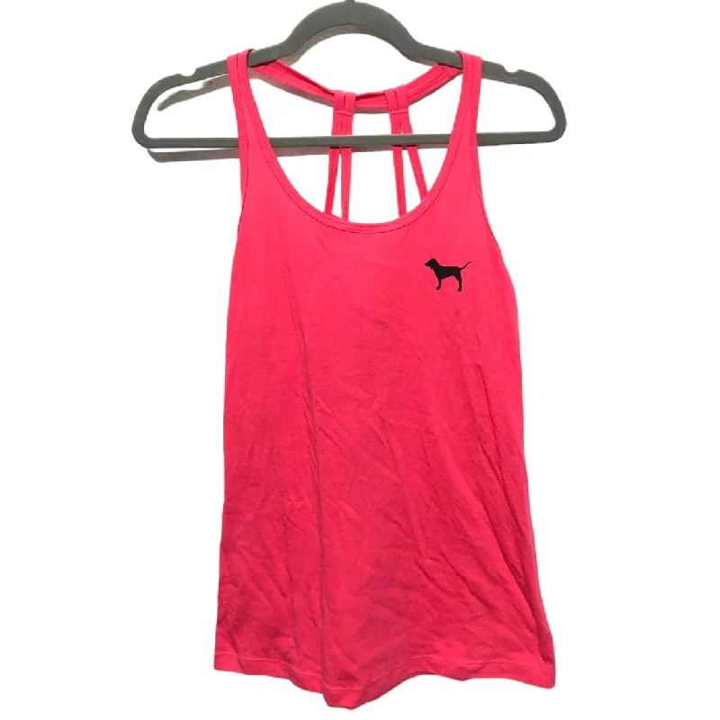 Yoga Tops with Full Coverage -Pink Athletic Tank Top Pink, Size Xs