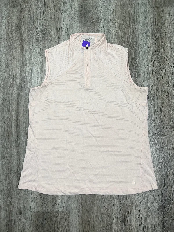 Breathable Yoga Tops for Hot Yoga Practice -Pink Athletic Tank Top Puma, Size Xxl