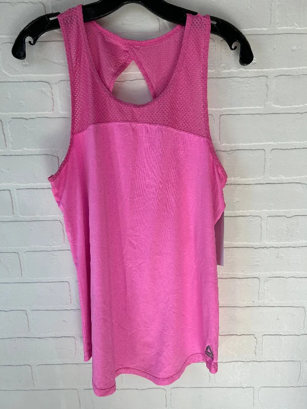 Yoga Tops for Stretching and Strengthening -Pink Athletic Tank Top Reebok, Size L