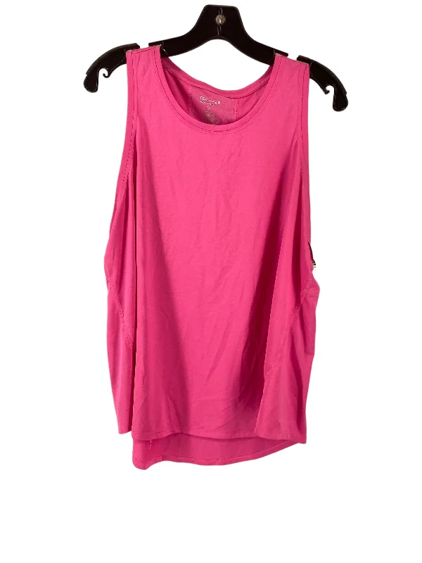 Women's Yoga Tops for All Seasons -Pink Athletic Tank Top Tek Gear, Size 1x