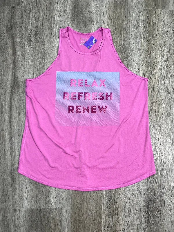Versatile Yoga Tops for All Types of Yoga -Pink Athletic Tank Top Tek Gear, Size Xxl