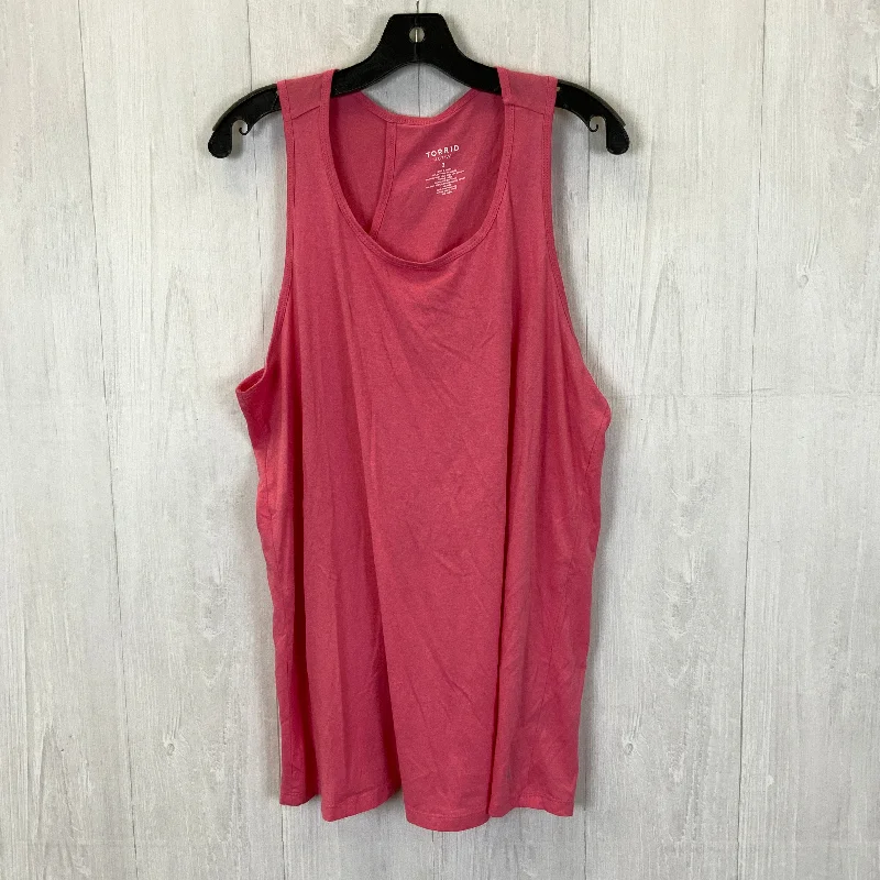 Relaxed Fit Yoga Tops -Pink Athletic Tank Top Torrid, Size 2x