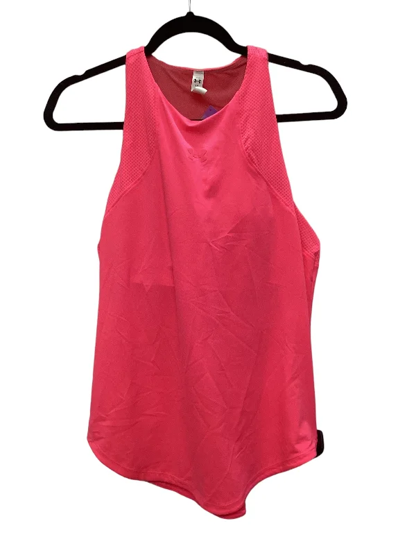 Stretch Yoga Tops for Flexibility -Pink Athletic Tank Top Under Armour, Size L