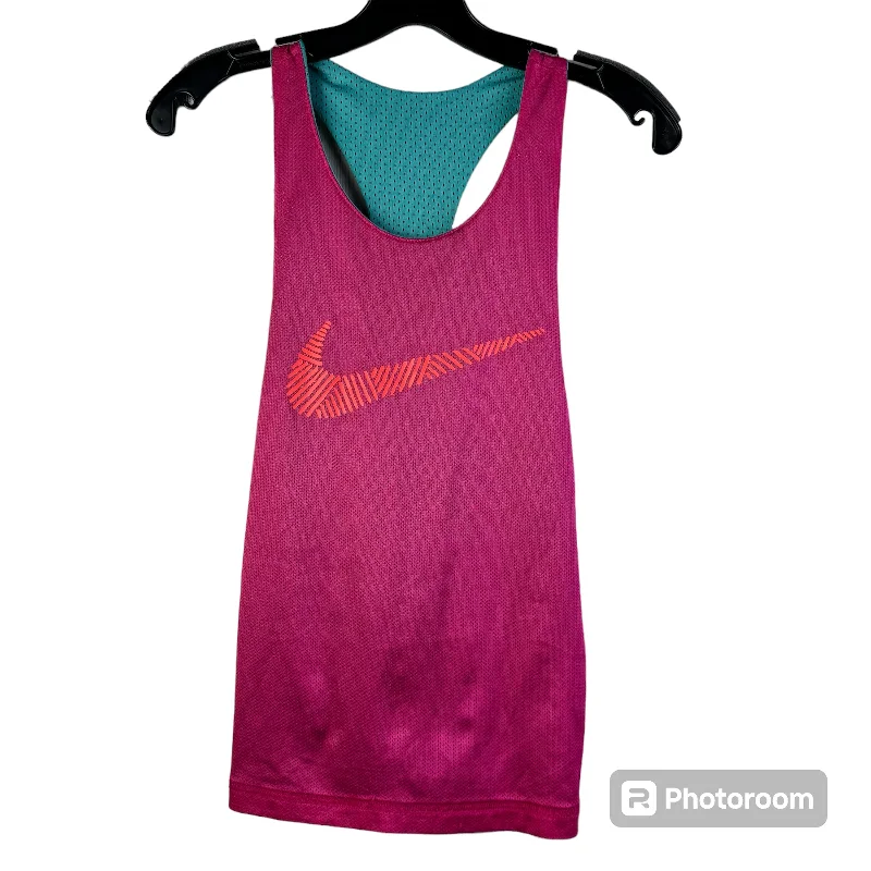 Women's Yoga Tops with Soft, Stretchy Fit -Pink Blue Athletic Tank Top Nike Apparel, Size S