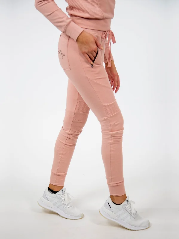 Flattering Yoga Pants -Pink Peony Sweatpants