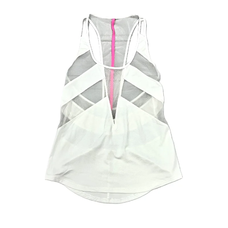 Yoga Tops for Movement and Flexibility -Pink & White Athletic Tank Top By Lululemon, Size: S