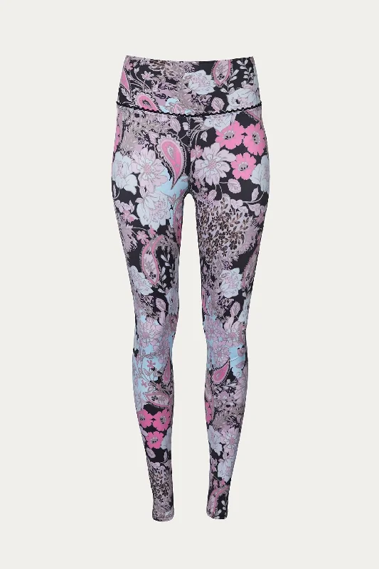 Yoga Shorts for Performance -Piper Legging In Fandango Paisley