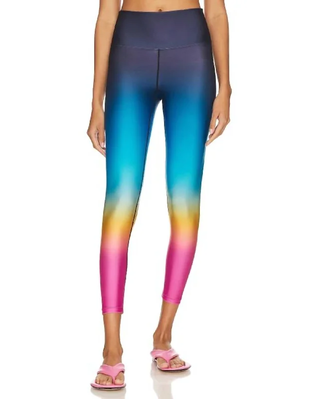 Yoga Shorts for Outdoor Workouts -Piper Leggings Jr In Ocean Sunset