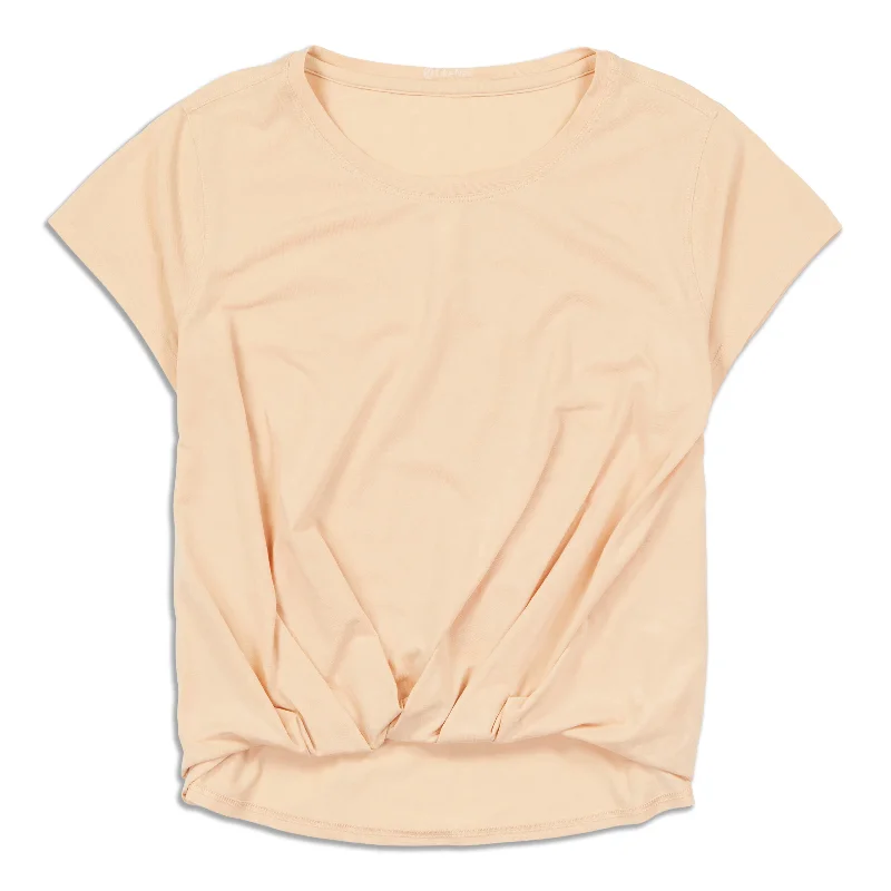 Yoga Tops for Strengthening Exercises -Pleats And Thank You Short Sleeve Shirt - Resale Yoga Tops for Strengthening Exercises -Pleats And Thank You Short Sleeve Shirt - Resale