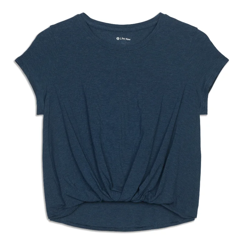 Comfortable Yoga Tops for Hot Yoga Practice -Pleats And Thank You Short Sleeve Shirt - Resale Comfortable Yoga Tops for Hot Yoga Practice -Pleats And Thank You Short Sleeve Shirt - Resale